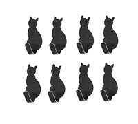 Appendiabiti da parete 8 ganci adesivi creativi a forma di gatto ganci in acciaio inox senza chiodi ganci adesivi asciugamano cappotto ganci da parete decorazione appendiabiti albero (colore: 1) (1