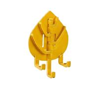 Appendiabiti da parete a forma di foglia - Adesivo ABS 13,5 x 9 x 4 cm - Design senza trapano | Organizer con ganci multipli con fissaggio forte, per riporre cappotti, ciondolo per chiavi | Perch