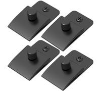 Appendiabiti da parete - Acciaio Alluminio 6,4x2,01 cm | Clip per esposizione trapunta in metallo e ganci per opere d'arte in vetrina | Durevoli grucce nere per trapunte, poster, foto e display per de