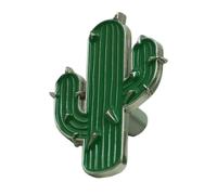 Appendiabiti da parete cactus - prodotto artigianale di design in metallo con smaltatura a mano (Verde argento)