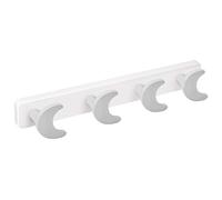 APPENDIABITI da Parete camera BEBÉ bambino Luna grigio legno laccata base plastica resine ABS 410x60MM