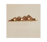 Appendiabiti da parete con 4/6/8 ganci a sfera, ripiano in legno for cappelli, asciugamani, borse e accappatoi, adatto for ingresso e camera da letto(Color1,4hooks)