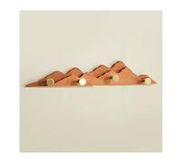 Appendiabiti da parete con 4/6/8 ganci a sfera, ripiano in legno for cappelli, asciugamani, borse e accappatoi, adatto for ingresso e camera da letto(Color2,4hooks)