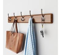 Appendiabiti da parete con 5 ganci, robusto, per cucina, bagno e ingresso, ideale per cappotti, cappelli, borse e chiavi, elegante decorazione per la casa