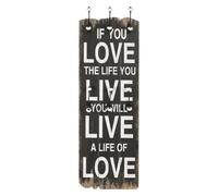 Appendiabiti da Parete con 6 Ganci LOVE LIVE 120x40 cm