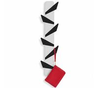 Appendiabiti da Parete con 6 Ganci Salvaspazio Verticale 74 cm Moderno Bianco