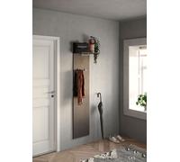 Appendiabiti da Parete con Mensola Asta e Ganci 40x28x184 cm Frame Bronzo