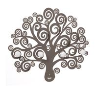ARTI E MESTIERI Appendiabiti da Parete a Forma di Albero della Vita di Colore Fango con Ganci tra i Rami
