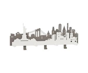 Appendiabiti da parete della GRANDE MELA N.Y.C. Dimensioni 78xh 30 cm colore Fango e bianco marmo