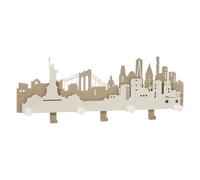 Appendiabiti da Parete Moderno Città New York design Arti e Mestieri in Ferro