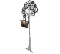 Appendiabiti da parete design albero legno colore nero grigio