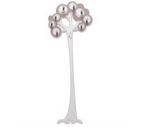 Appendiabiti da parete design albero legno grigio prugna