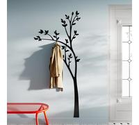 Appendiabiti da Parete Design Albero Nero 190x83 cm - Attaccapanni da Muro Moderno per Ingresso, Appendiabiti a Muro per Abiti e Giacche, Mobile da Ingresso Moderno, Stile Minimal