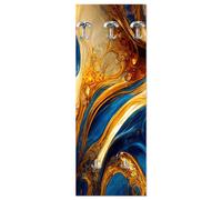 Appendiabiti da parete FLUID 2 46x125 con stampa, attaccapanni 5 ganci MARMOREO