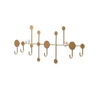 Appendiabiti da parete, ganci portaoggetti in ferro for appendere cappotti, con ganci adesivi antitraccia, può appendere cappelli, asciugamani, portafogli e accappatoi(Color1,L)