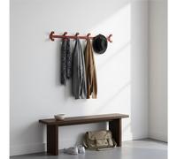 Appendiabiti da parete giovane semplice e colorato SAM, Dimensioni 60x5xh 12 cm Si portata max 5Kg metallo da attaccare a muro Rosso Terracotta rosso