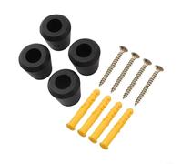 Appendiabiti da parete in gomma per snowboard, gancio regolabile per appendere la tavola da sci, accessori antigraffio con viti, nero, confezione da 4