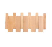 Appendiabiti da parete in legno con 12 ganci stile pianoforte, resistente, per cappotti, chiavi, cappelli, accappatoi e asciugamani, finitura in noce di faggio