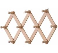 Appendiabiti da parete, in legno for fisarmonica, Montaggio espandibile, a in, for vestiti Cappelli Asciugamani Borsa Accappatoi, Bagno Camera letto fangosa(A,60-130cm/23.6-51.1in)