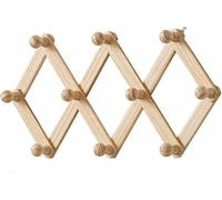 Appendiabiti da parete, in legno for fisarmonica, Montaggio espandibile, a in, for vestiti Cappelli Asciugamani Borsa Accappatoi, Bagno Camera letto fangosa(D,60-130cm/23.6-51.1in)