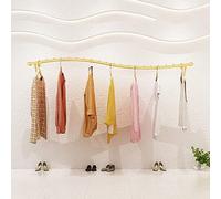 Appendiabiti da Parete Metallo Attaccapanni Negozio Abbigliamento Display Rack Porta Abiti Camera da Letto Commerciale Stand Appendiabiti da Terra Multiuso Facile da Installare ( Color : Gold , Size :