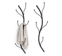 Appendiabiti da parete nero metallo set di 2 Flora guardaroba parete 93861 gu...