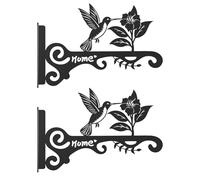 Appendiabiti da parete per piante, ganci per vasi di fiori, in metallo da 25,4 cm con design a fiori di per cesto di fiori, lanterna a, portico, cortile, ingresso patio giardino