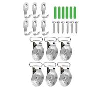 Appendiabiti da parete per tappeti a parete,6 pezzi Morsetti metallici antiscivolo,Principale Figura Design Clip da Parete per Bandiere | Per Tessile Decorazione Coperta Trapunta Sfondo Tende