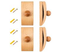 Appendiabiti da parete per tappeti, appendini per pareti, 4 pezzi trapunta in legno decorazione da parete - Versatile clip per tappeti rustico decorazione estetica della stanza per la casa Workplace