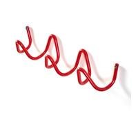 Appendiabiti da parete per vestiti, cappotti, cappelli, asciugamani, cappelli, organizer per la decorazione della casa e il soggiorno (rosso 3 ganci)