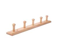 Appendiabiti da parete, portaoggetti in legno con 4/5/6/7/8 ganci a sfera lisci for cappelli, asciugamani, borse e accappatoi(5hooks)