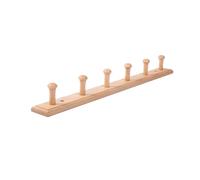 Appendiabiti da parete, portaoggetti in legno con 4/5/6/7/8 ganci a sfera lisci for cappelli, asciugamani, borse e accappatoi(6hooks)