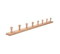 Appendiabiti da parete, portaoggetti in legno con 4/5/6/7/8 ganci a sfera lisci for cappelli, asciugamani, borse e accappatoi(8hooks)