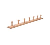 Appendiabiti da parete, portaoggetti in legno con 4/5/6/7/8 ganci a sfera lisci for cappelli, asciugamani, borse e accappatoi(7hooks)
