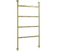 Appendiabiti da parete regolabile a 4 ripiani in metallo per reggiseni, elegante espositore per biancheria intima dorata per negozi di abbigliamento, scaffale per vendita al dettaglio (80 x 150 cm)