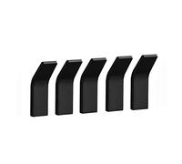 Appendiabiti da parete senza punzonatura ganci per accappatoio nero gancio da bagno per asciugamani in lega di alluminio decorazione a parete ganci appendiabiti albero (colore: bianco 5 pezzi) (nero 5