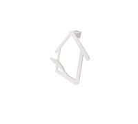 Appendiabiti da porta 1 posto casa con cuore bianco opaco Bianco opaco
