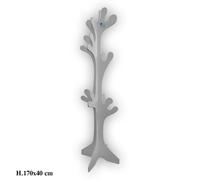 Lupia Appendiabiti da Terra con Struttura AD Albero Grigio in Legno 40x170cm con 10 POSTI