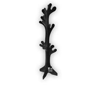 APPENDIABITI DA TERRA A FORMA DI ALBERO IN LEGNO NERO 40X170 Cm SHABBY BLACK.