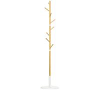 Appendiabiti da terra Homcom in bambù con 8 ganci per vestiti Ø37,8X175,6 cm Naturale