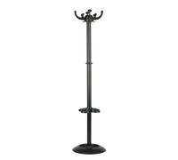 Appendiabiti Jolly - 8 posti - 168x40 cm - con portaombrelli - nero - Unisit