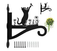 Appendiabiti decorativi per piante in metallo per interni, Gancio decorativo per piante in metallo - Appendiabiti per piante da parete Silhouette,Ganci decorativi da parete in ferro, decorazioni rusti