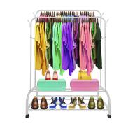 Appendiabiti Donkey Premium Maxi Giro 2 Stand Nyana Home 162x110x57cm Organizzatore di vestiti bianchi