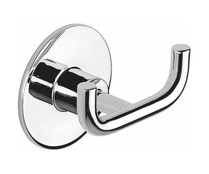 Appendiabiti doppio Wind in acciaio inox cromo