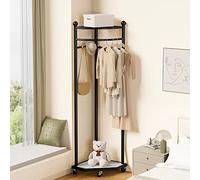 Appendiabiti dorato con cesto portaoggetti in metallo ad angolo appendiabiti appendiabiti per ingresso soggiorno camera da letto abbigliamento elegante e funzionale nizer