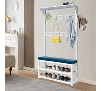 Appendiabiti e scarpiera 4 in 1 con 12 ganci. Carico massimo 100 kg, albero autoportante per ingresso, corridoio, soggiorno, camera da letto