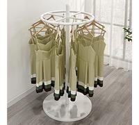 Appendiabiti, Espositore for vestiti girevole da terra for negozio di abbigliamento, scaffale for for al dettaglio Organizzatore for armadio for appendiabiti for carichi pesanti indipendente(White)