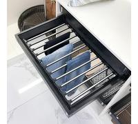 Appendiabiti estensibile, Porta pantaloni telescopico - Porta pantaloni estraibile Portaoggetti for guardaroba Cassetto appendiabiti interno con barra ammortizzante Salvaspazio Organizer for riporre i