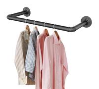 Appendiabiti Estraibile - Appendiabiti Allungabili, Appendiabiti A Parete, Asta Appendiabiti In Metallo Staccabile Da 49 Cm, Appendiabiti Industriale A Parete, Per Negozi E Armadi Domestici(A)