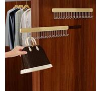 Appendiabiti Estraibile Pendiabiti Estraibile per Armadio Barra Asta Appendiabiti Estensibile e Regolabile Con 12 Ganci Ideale per Reggiseno,Cappello,Borsa,Ombrello,Cravatta 2 pezzi